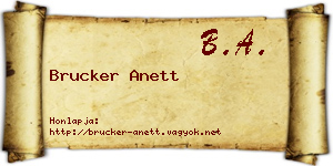 Brucker Anett névjegykártya